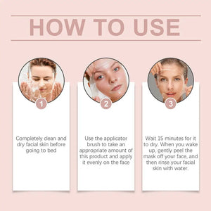 Collagen Tear-Off Mask Light Collagen Mask Hydrates Moisturizes Anti-wrinkle brightens Skin Peel Mask Skin Care Beauty Health
