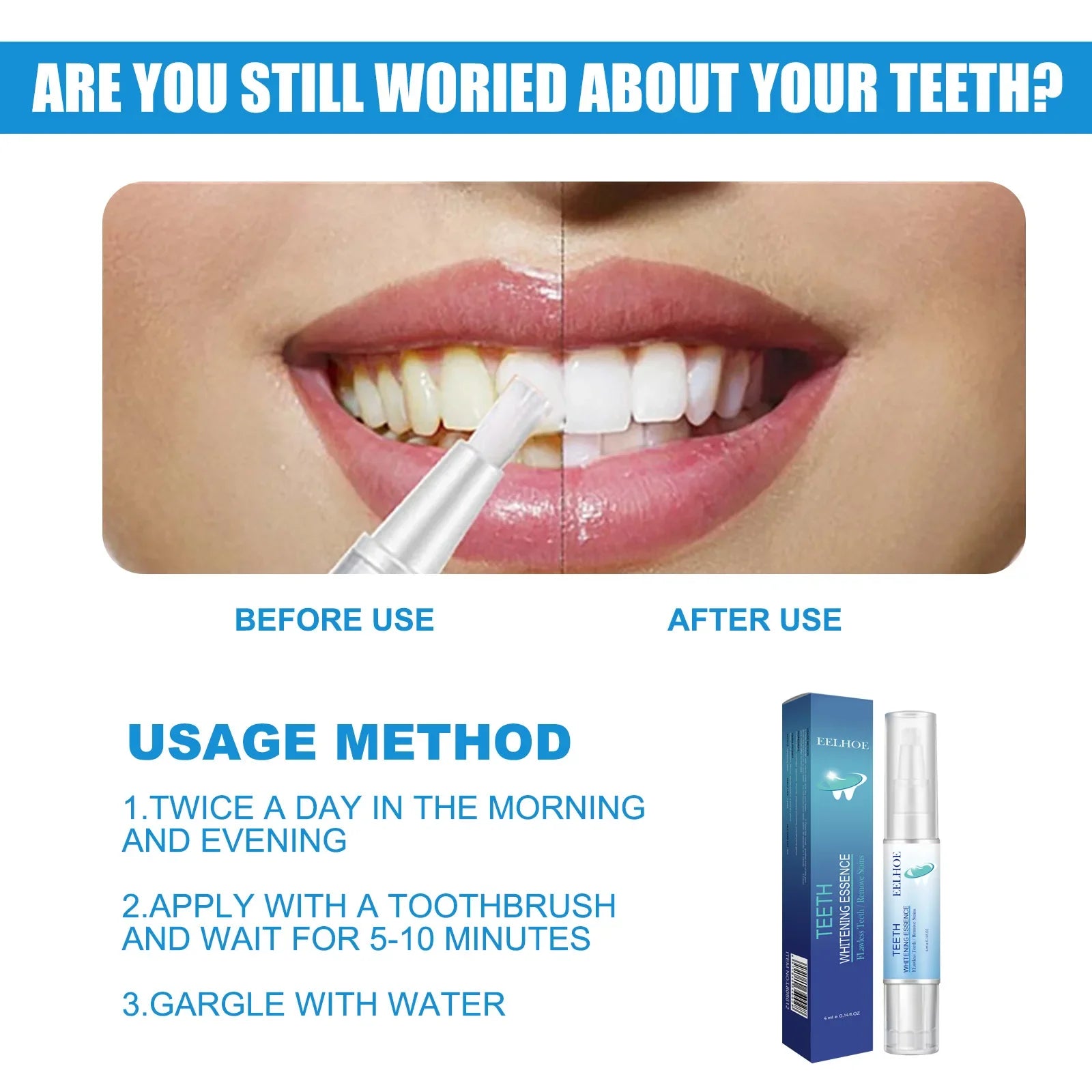 Eelhoe Dental Pen Teeth Whitening Pen Oral Care Remove Teeth Yellow Teeth Whitening Gel White Tooth Whitening Pen Natural