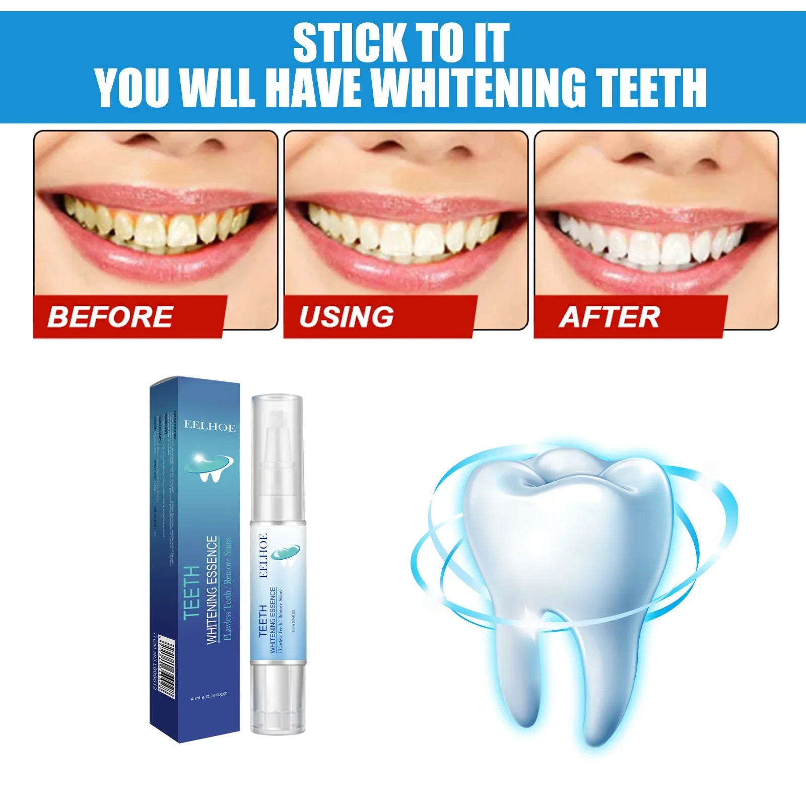 Eelhoe Dental Pen Teeth Whitening Pen Oral Care Remove Teeth Yellow Teeth Whitening Gel White Tooth Whitening Pen Natural