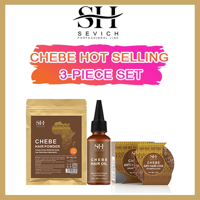 100% Chebe Set Fast Hair Growth Set Chebe Oil Traction Alopecia Anti Break Loss Chebe Powder Africa Chad Hair Loss Treatmen