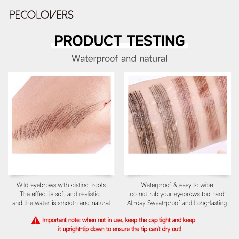 4 Points Eyebrow Pen Long Lasting Liquid Eyebrow Tattoo Pen Cosmetic Waterproof Microblading Eyebrow Pencil